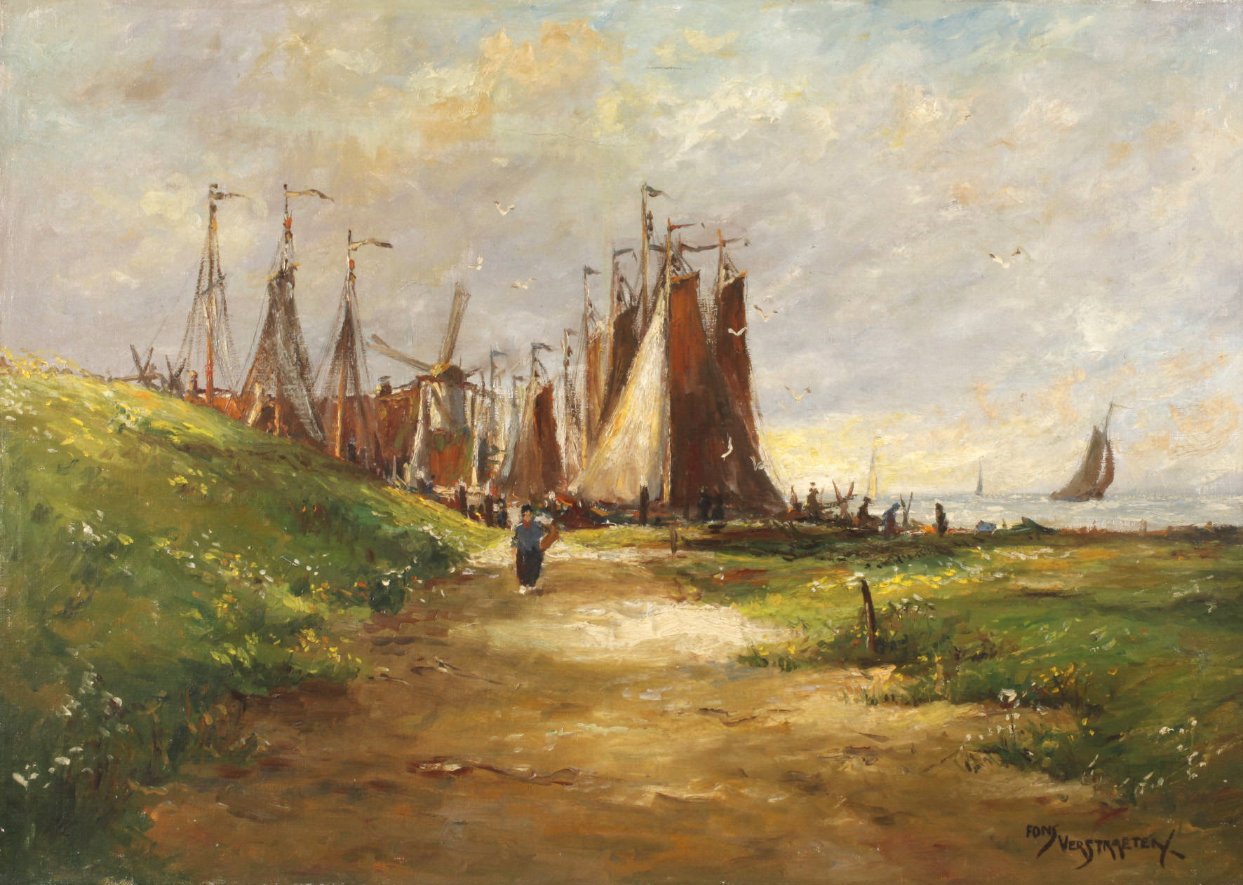 Alfons Verstraeten, Holländische Küstenszene