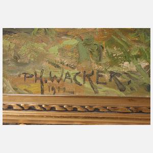 Phil. Wacker, ”Austretender Hirsch”