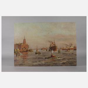 Franz Joseph Wagner, Ansicht Hamburger Hafen