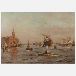 Franz Joseph Wagner, Ansicht Hamburger Hafen