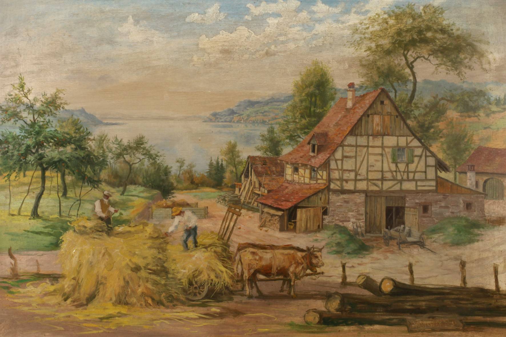 Willi Wewer, Ländliche Idylle mit Bauernwirtschaft