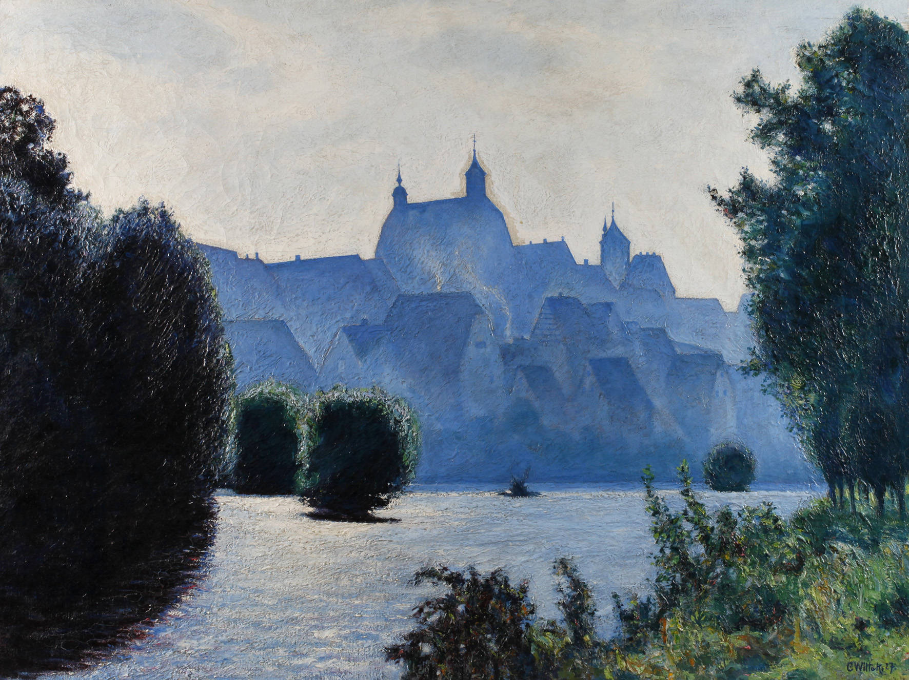 Carl Wittek, Besigheim im morgendlichen Licht