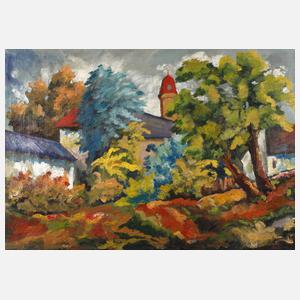 S. Ziffer, Expressive Dorfansicht