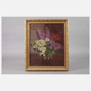 Stillleben mit Flieder und Tulpen