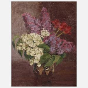 Stillleben mit Flieder und Tulpen