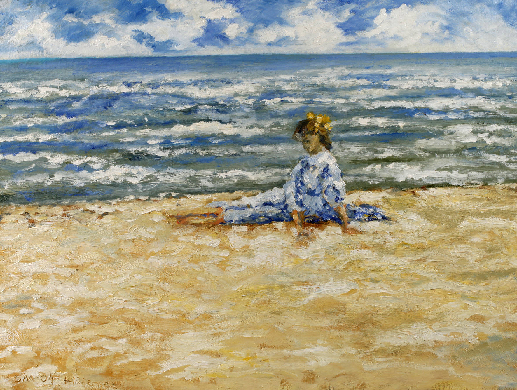 Mädchen am Strand von Hiddensee