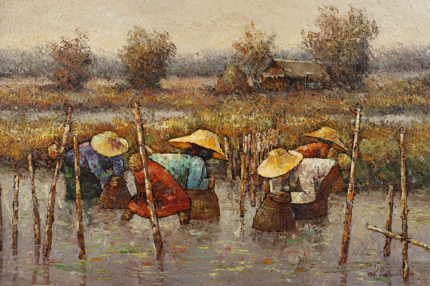 Reisbauern bei der Arbeit