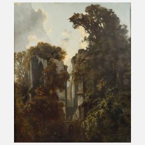 Sommerlandschaft mit gotischer Kirchenruine