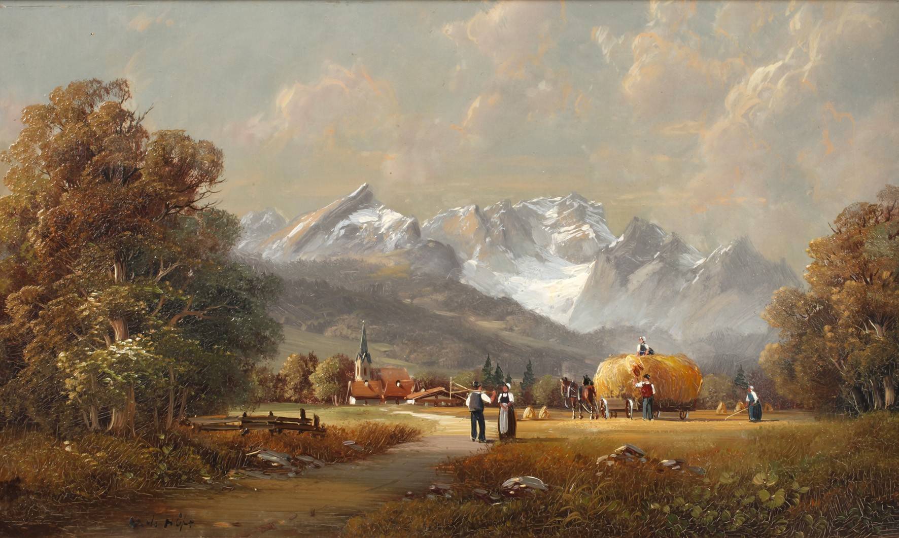 Heuernte im Voralpenland