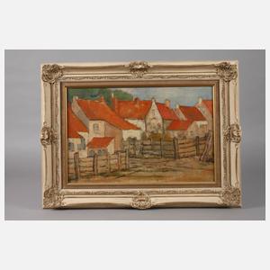 Sonnige Dorflandschaft