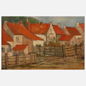 Sonnige Dorflandschaft