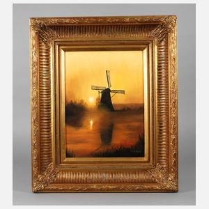 Windmühle im Abendlicht