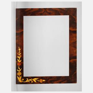 Furnierter Rahmen mit Intarsie, 20. Jh.