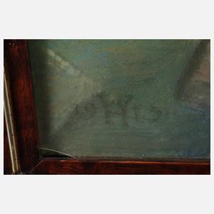 Teilvergoldeter Stuckrahmen