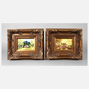 Paar Goldstuckrahmen 2. H. 20. Jh.