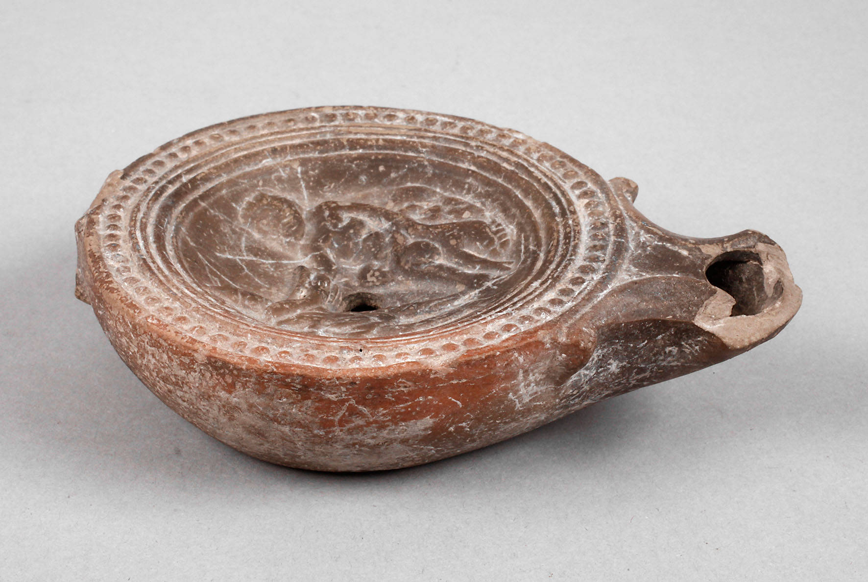 Römische Bildlampe, Odysseus und Polyphem