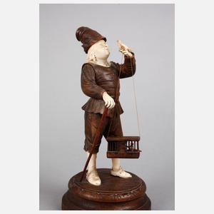 Paar figürliche Elfenbeinschnitzereien