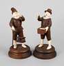 Paar figürliche Elfenbeinschnitzereien