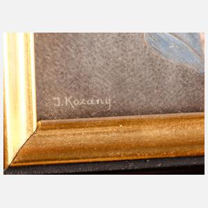 J. Kozany, Altmeisterkopie auf Elfenbein