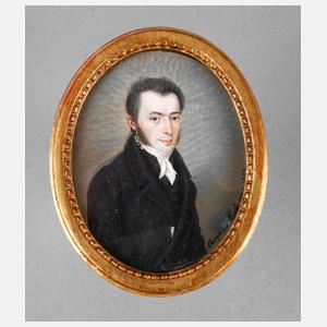 Elfenbeinminiatur Biedermeier