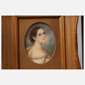 Vier Elfenbeinminiaturen