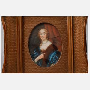 Vier Elfenbeinminiaturen