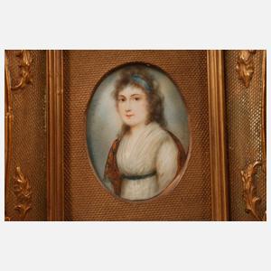 Vier Elfenbeinminiaturen