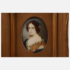 Vier Elfenbeinminiaturen