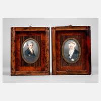 Paar Elfenbeinminiaturen111