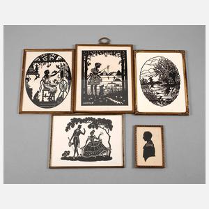 Konvolut Scherenschnitte