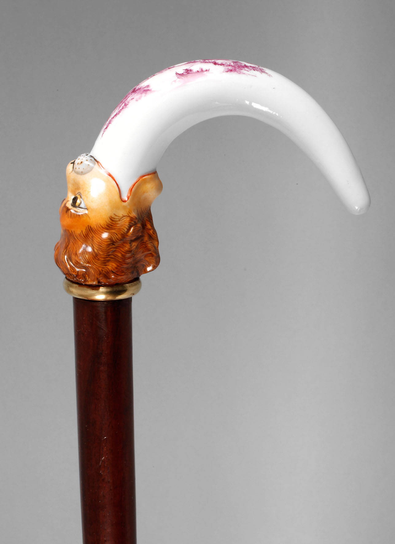 Spazierstock Porzellan