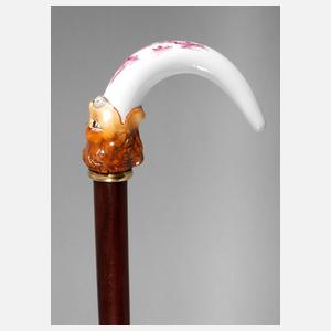 Spazierstock Porzellan