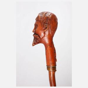 Geschnitzter Spazierstock