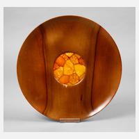 Holzteller mit Bernstein111