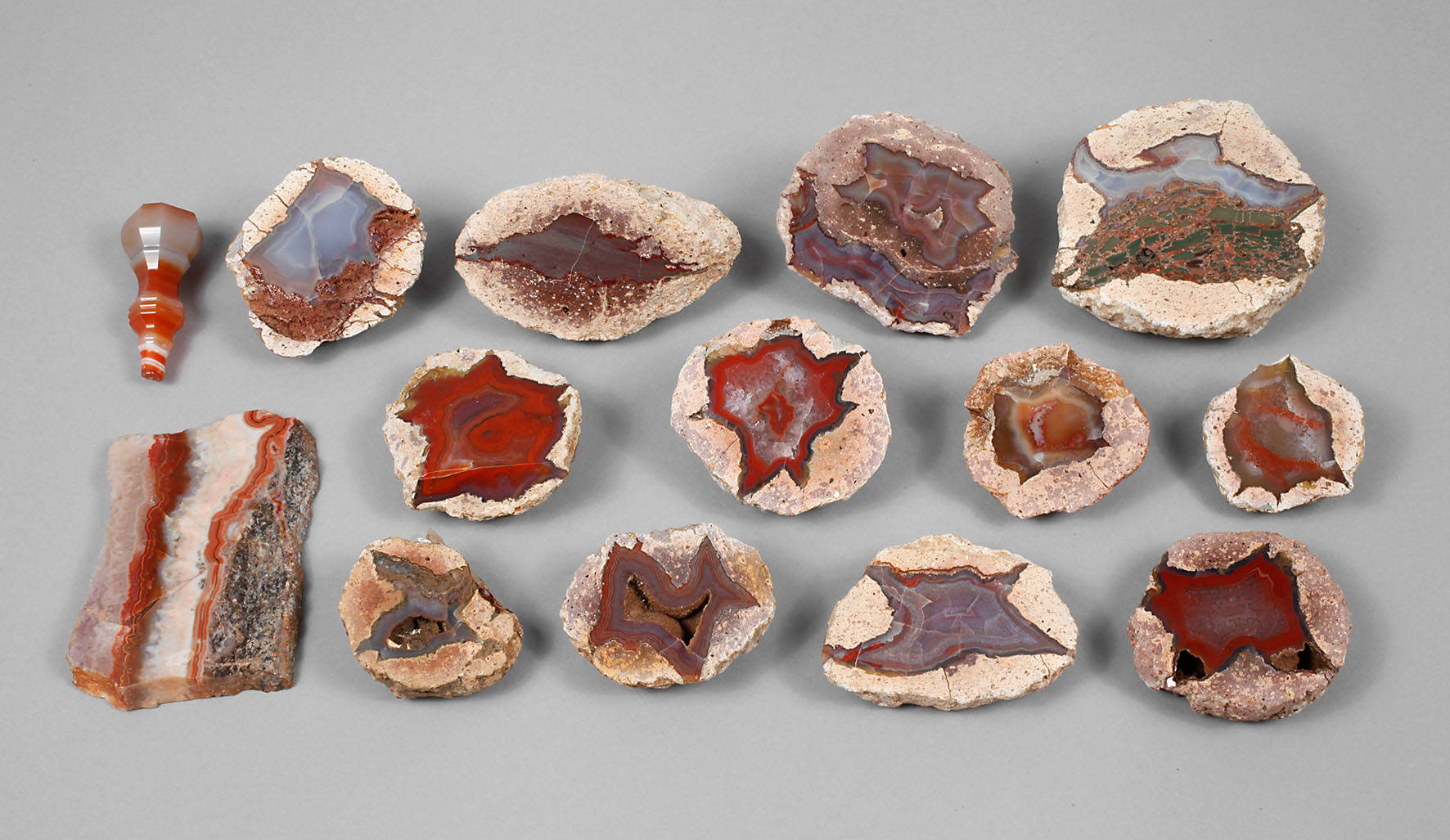 Konvolut polierte geschliffene Achate
