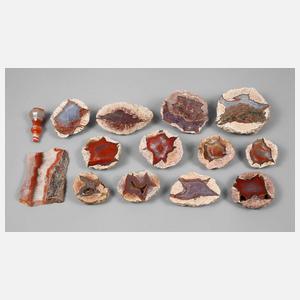 Konvolut polierte geschliffene Achate
