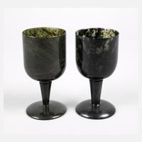 Paar Pokalgläser Nephrit111