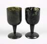 Paar Pokalgläser Nephrit