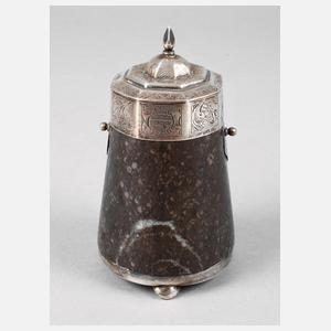 Serpentindose mit Silbermontierung