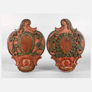 Paar barocke Wandplatten