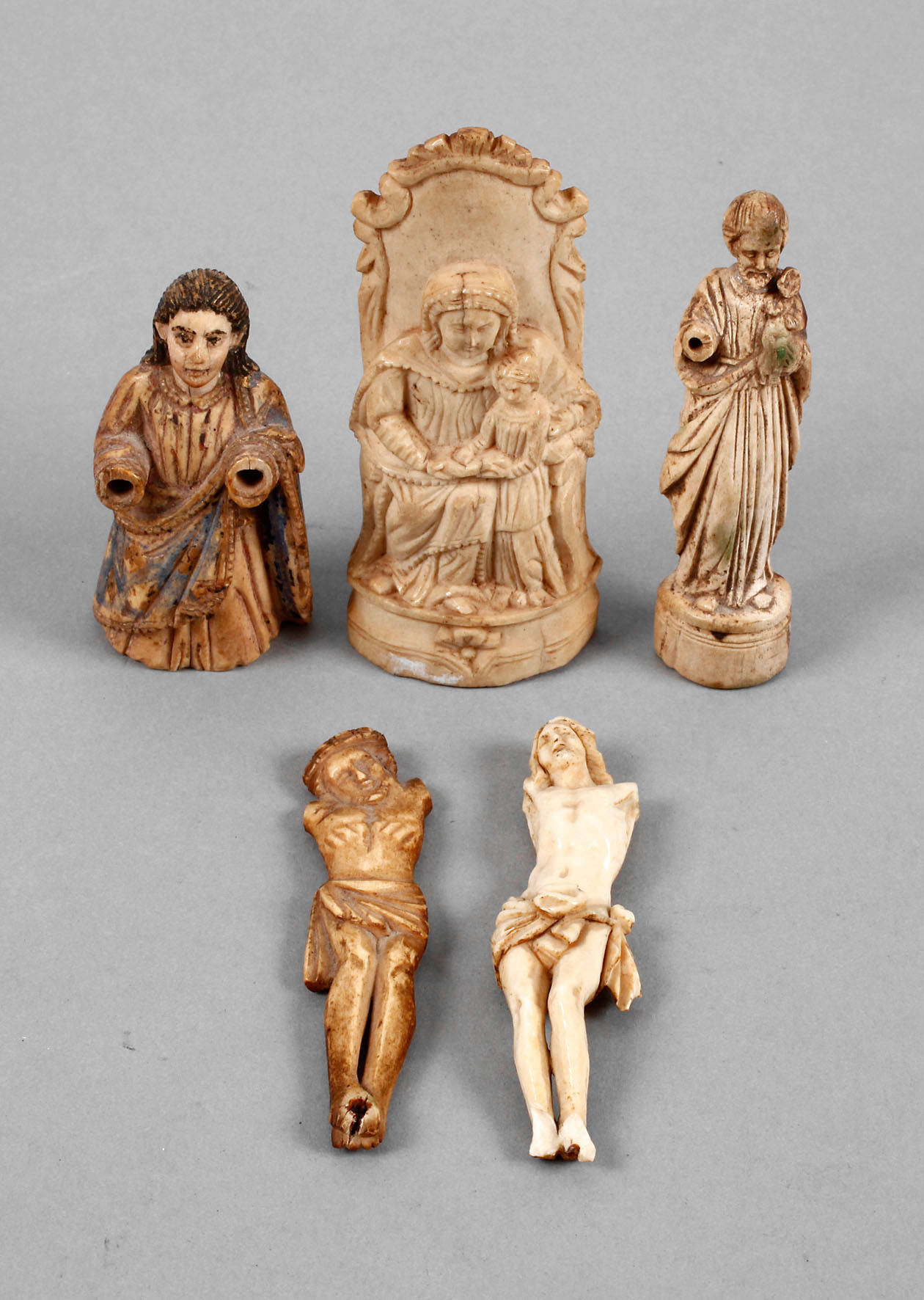 Fünf barocke Beinschnitzereien