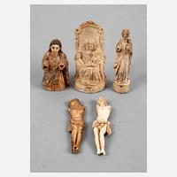 Fünf barocke Beinschnitzereien111