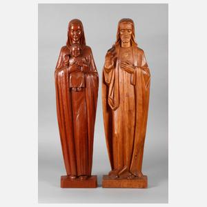 Paar figürliche Schnitzereien