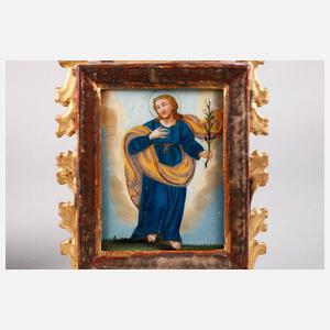 Paar barocke Hinterglasbilder