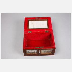 Schatulle mit Hinterglasmalerei