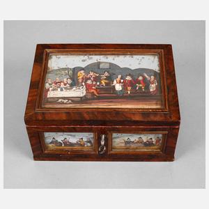 Schatulle mit Hinterglasmalerei