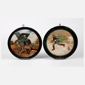 Zwei Schützenscheiben