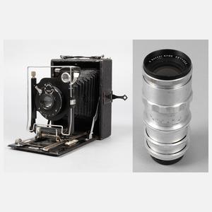 Plattenkamera und Objektiv