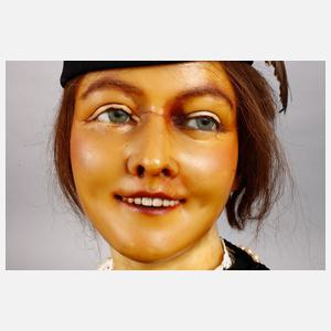 Wachsbüste mit Glasaugen