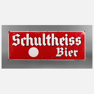 Großes Emailschild Schultheiss